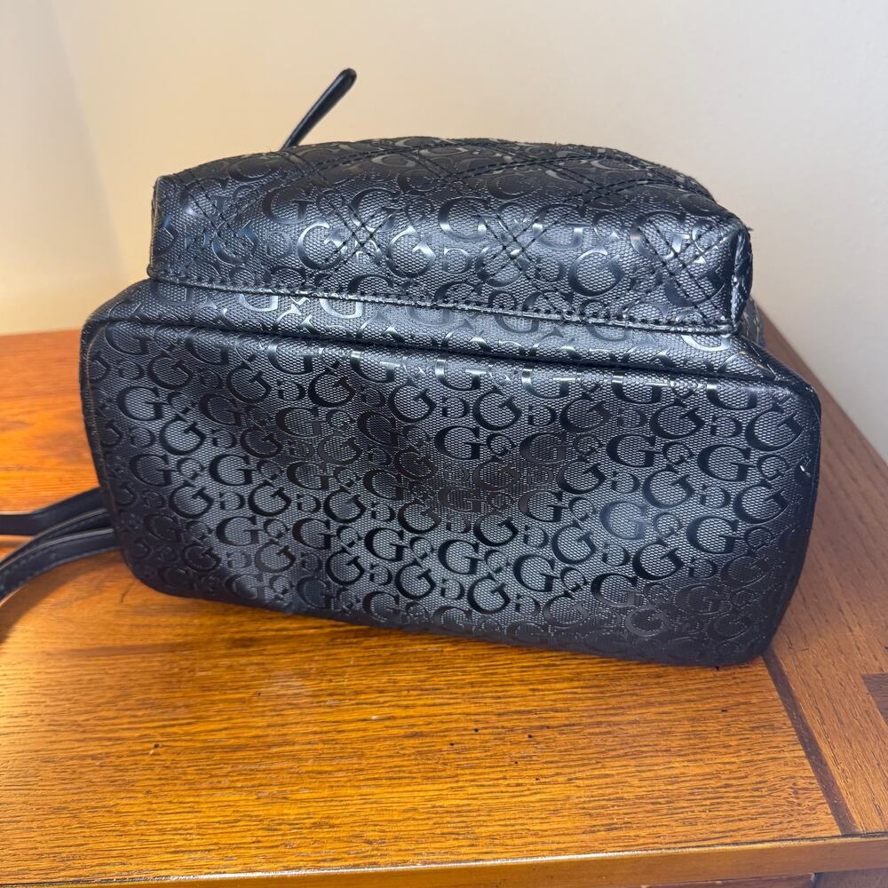 GUESS Black Logo Backpack - Picture 7 of 13